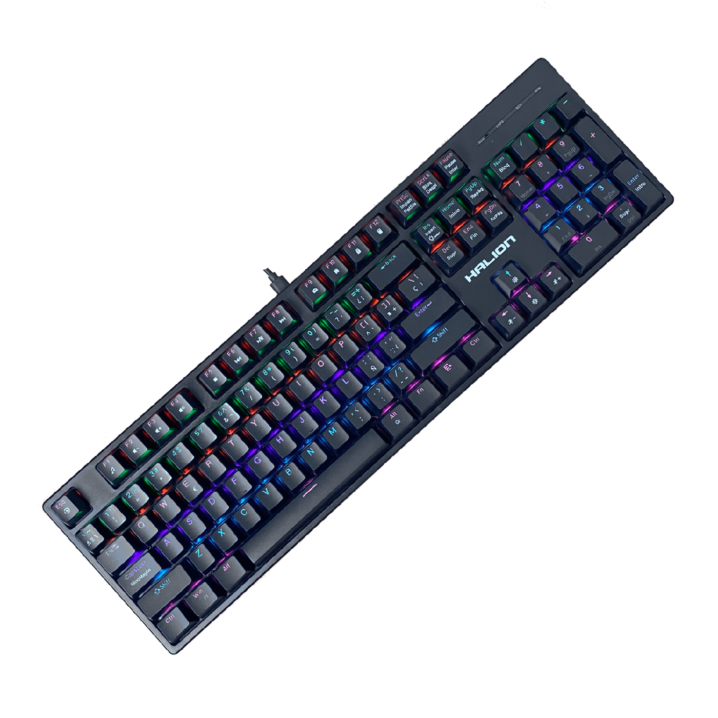 Kit Gamer 2 en 1 Mecánico Halion Pegaso HA-861C Rainbow Mouse 7200 DPI RGB — foto 2