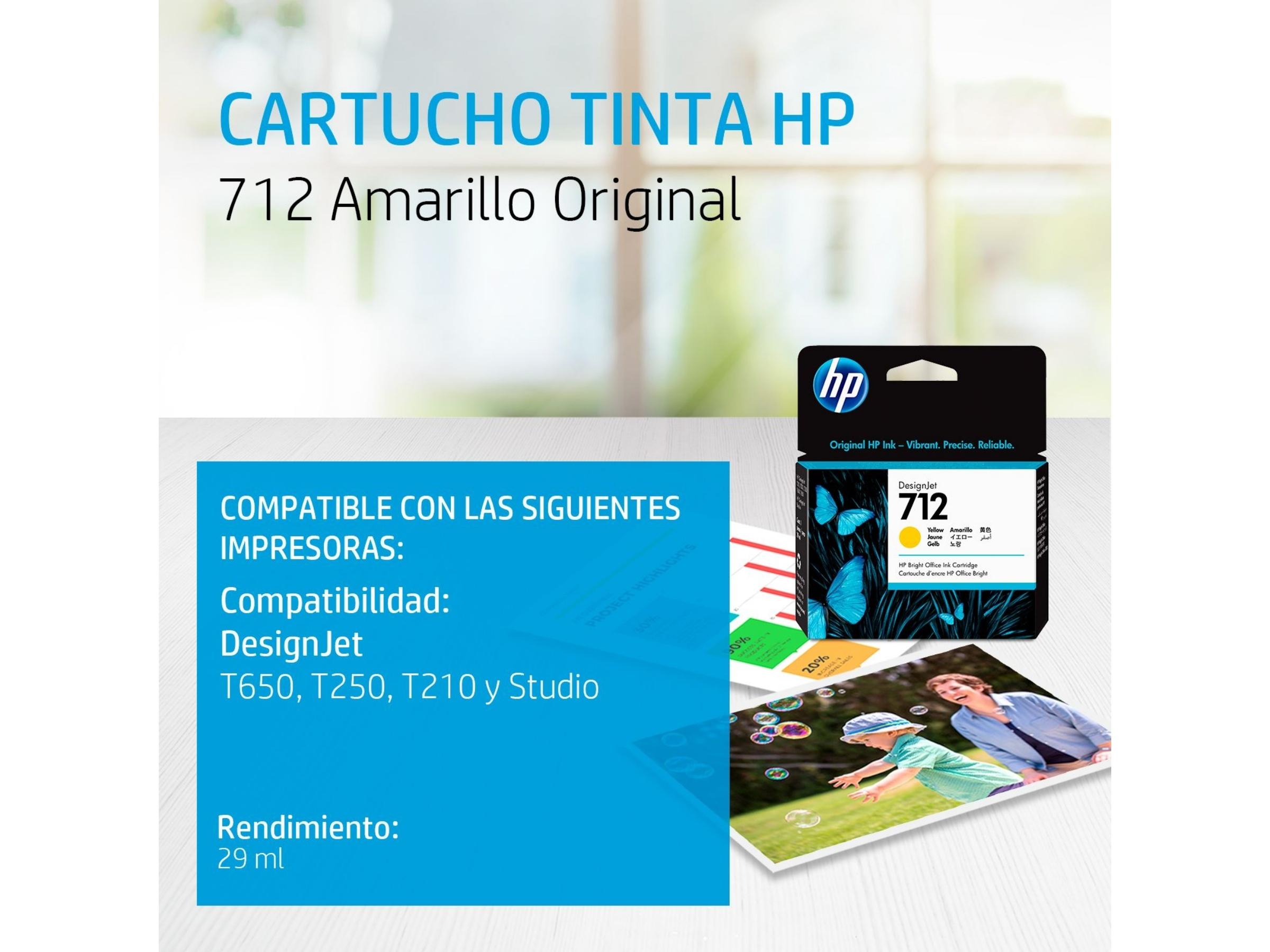 Tinta HP 3ED69A 712 29 ml Amarillo — foto 2