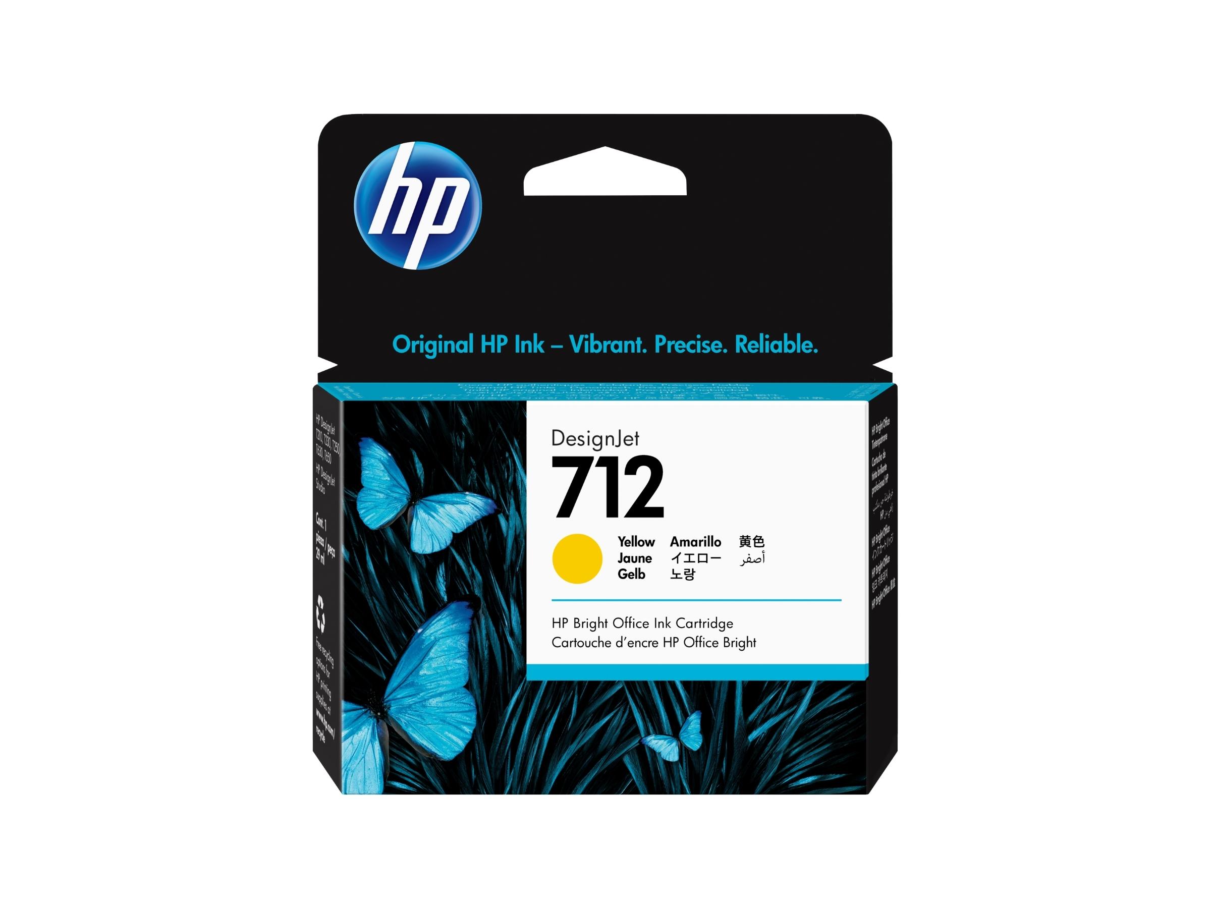 Tinta HP 3ED69A 712 29 ml Amarillo