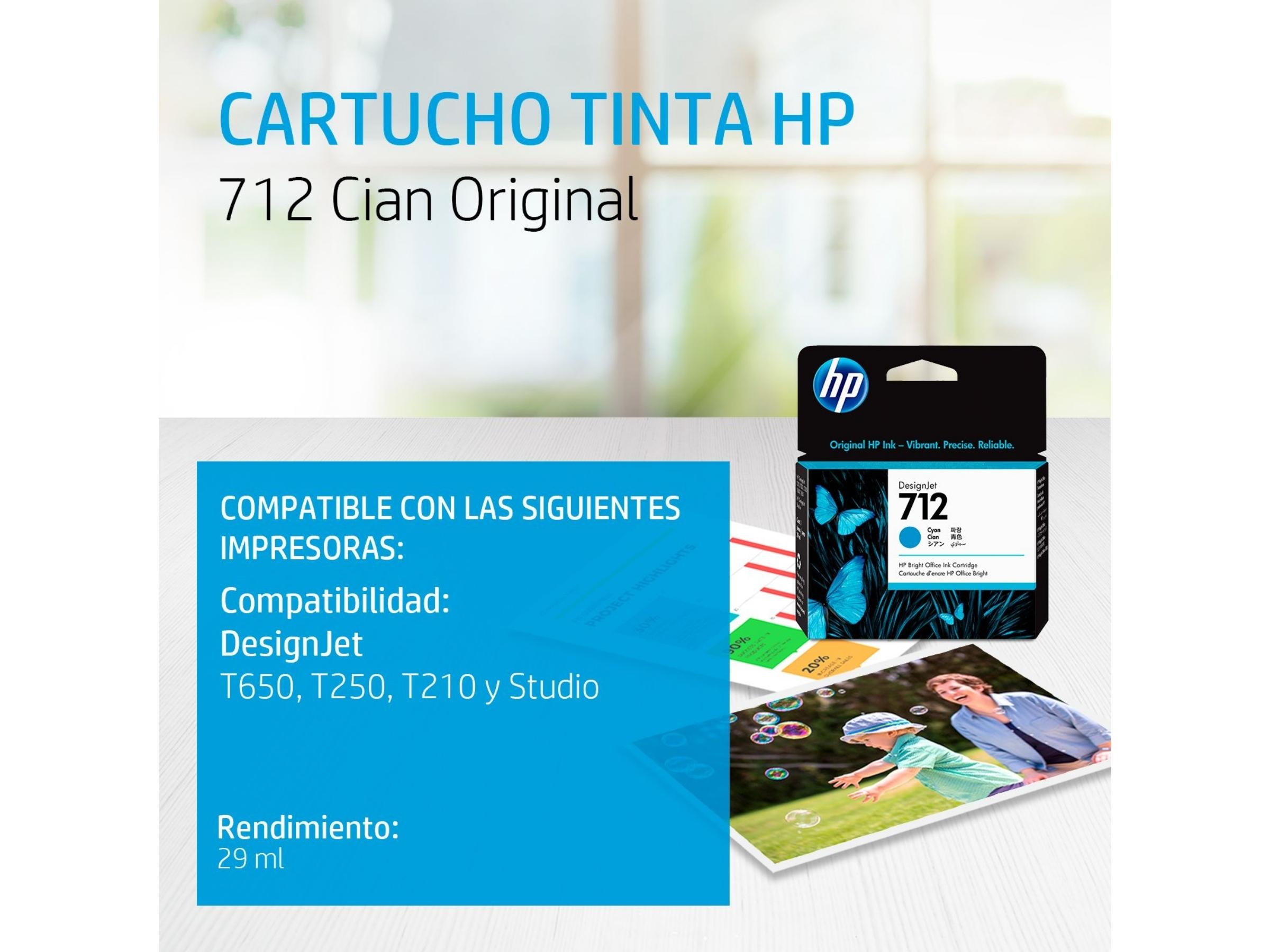 Tinta HP 3ED67A 712 29 ml Cian — foto 2