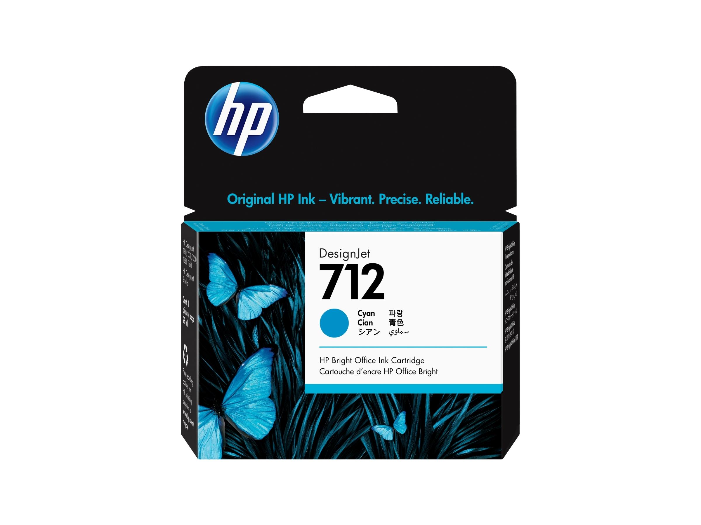 Tinta HP 3ED67A 712 29 ml Cian