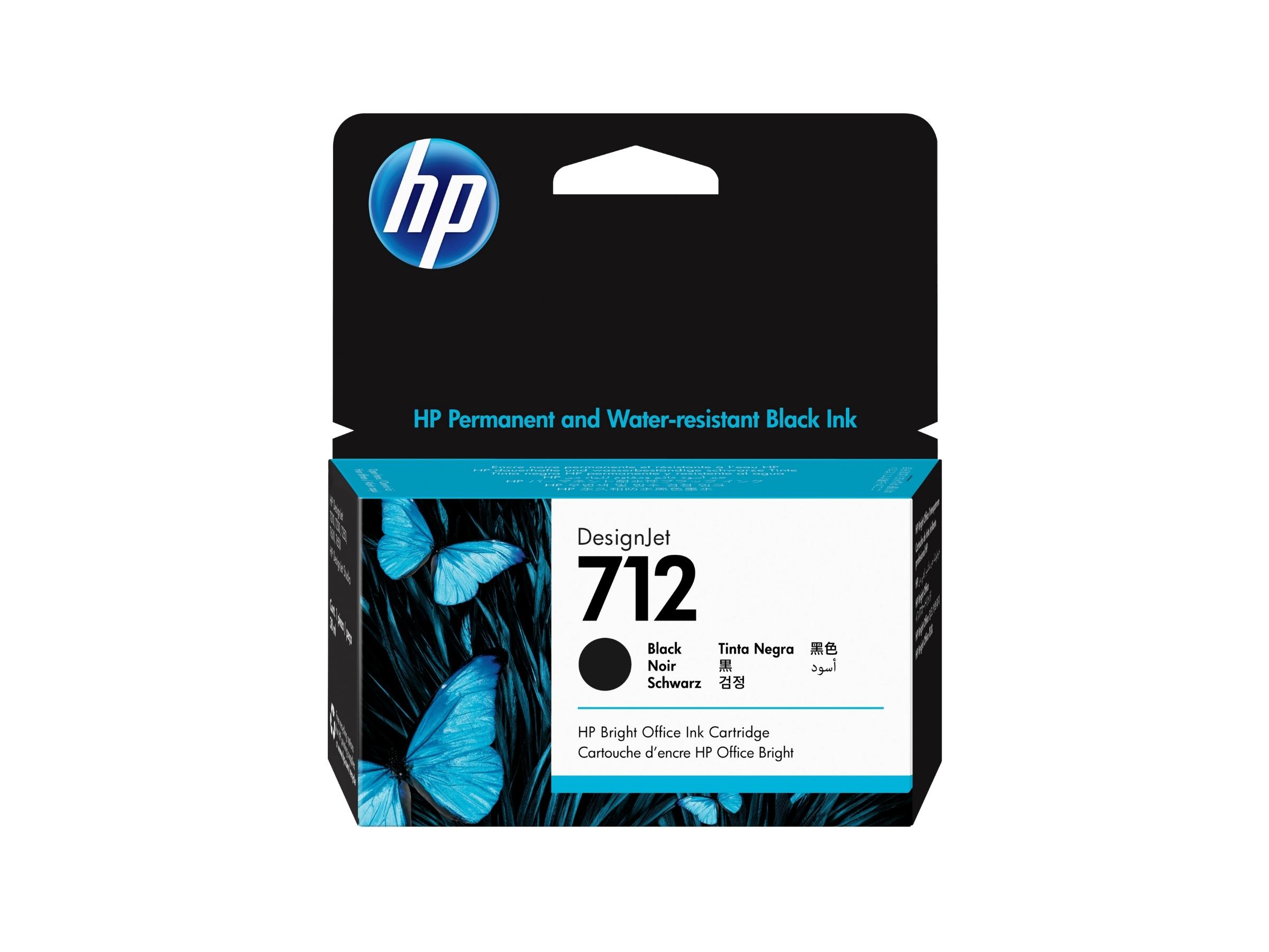 Tinta HP 3ED70A 712 38 ml Negro