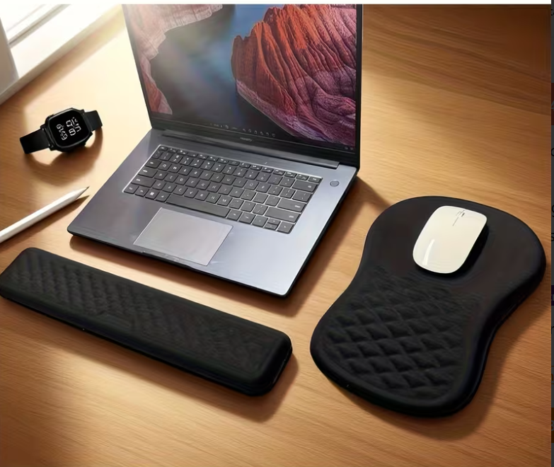 Kit Mousepad Ergonómico Negro — foto 2