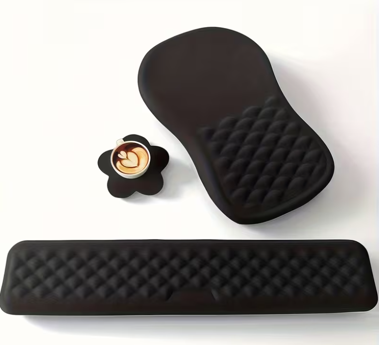 Kit Mousepad Ergonómico Negro