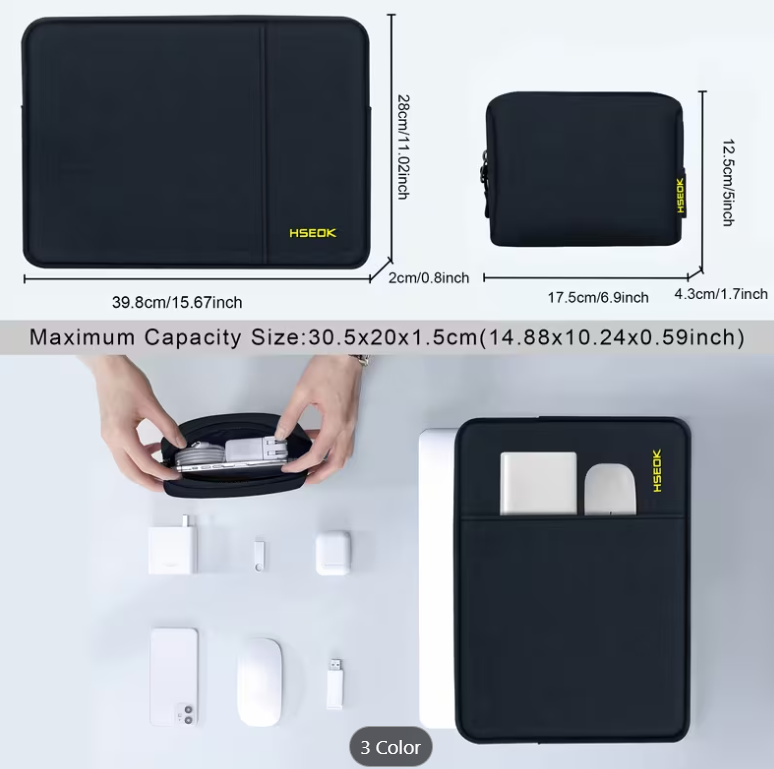 Kit Funda + Porta Accesorios Azul y Negro — foto 2