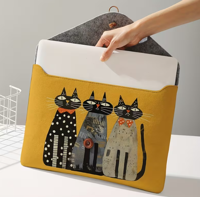 Funda con Estampado de Gatos Cubierta Suave de Tela