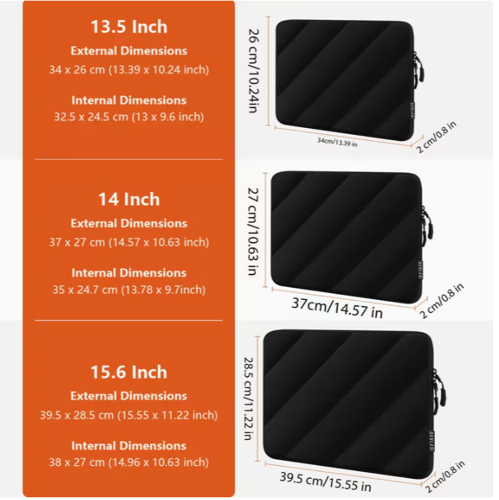 Funda Negra Patrón Diagonal 15.6" — foto 2