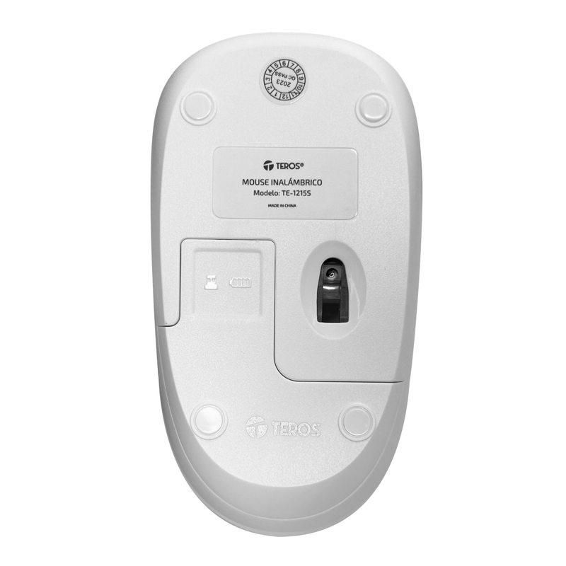 Mouse Inalámbrico Teros Colección Loro 2.4 GHz 1000 DPI 3 Botones 11 x 6.5 cm — foto 3