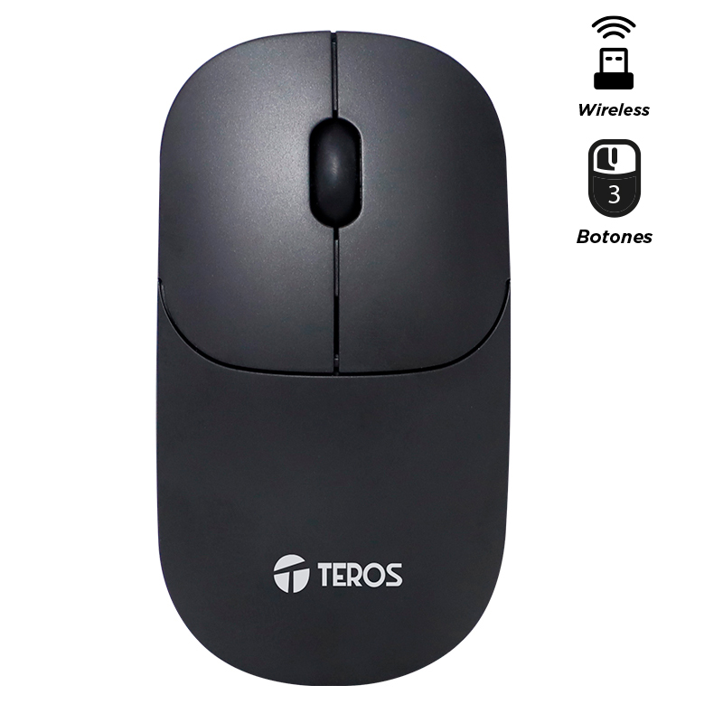 Mouse Óptico Inalámbrico Teros TE-1217S 1000 DPI USB 3 Botones