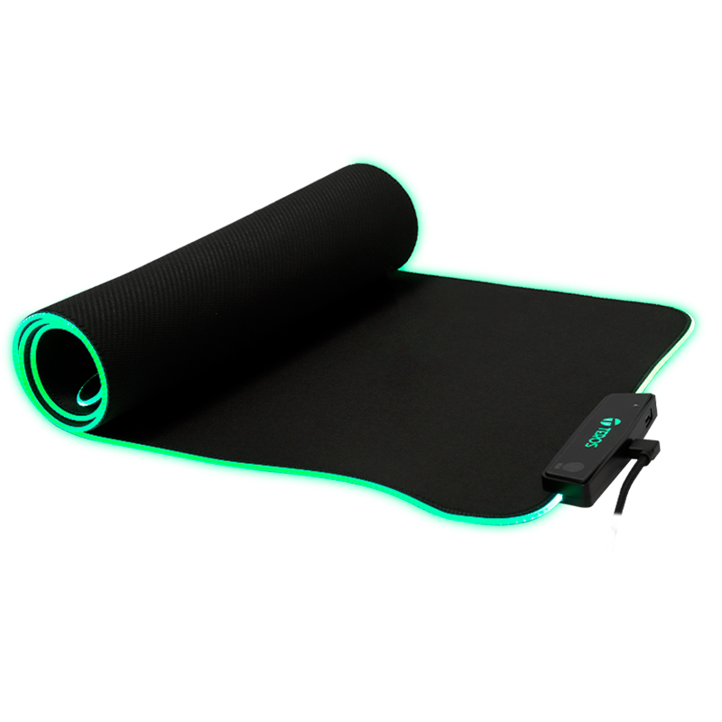 Mousepad Gamer Teros TE-3013G RGB USB Tipo C Negro