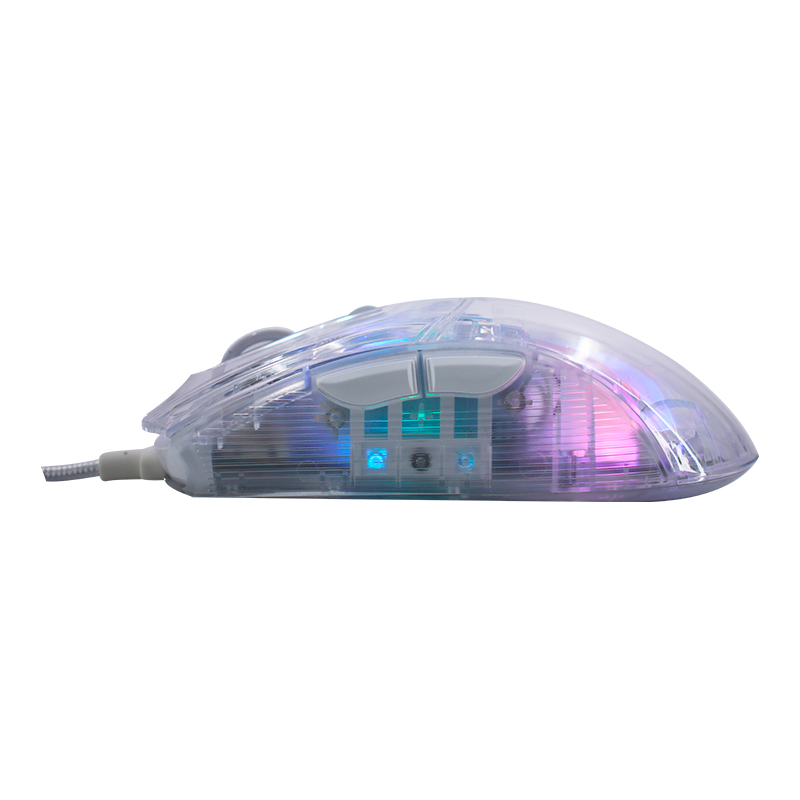 Mouse Gamer Teros TE-1216G 2 Botones RGB Transparente — foto 3