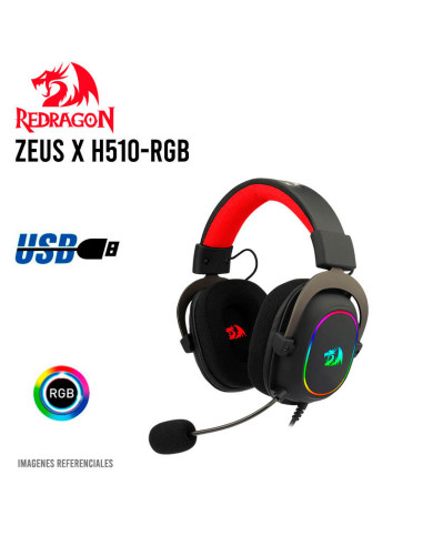 Audífonos Gamer Redragon Zeus X H510 RGB 7.1 Virtual