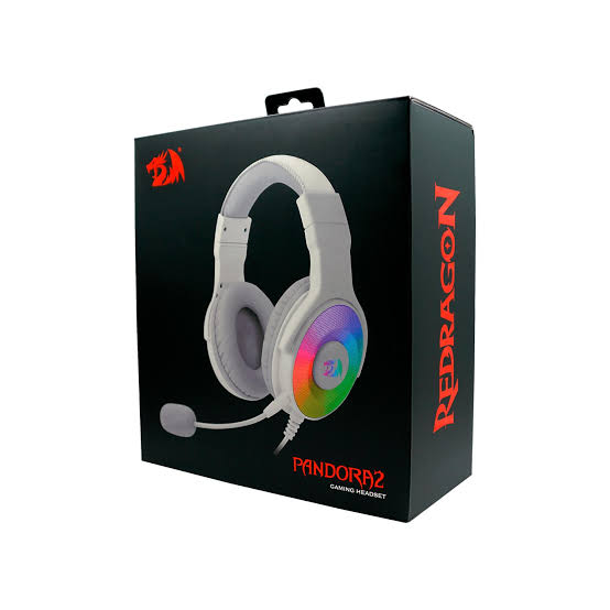 Audífonos Gamer Redragon Pandora H350W RGB Blanco 3.5 mm + USB — foto 2