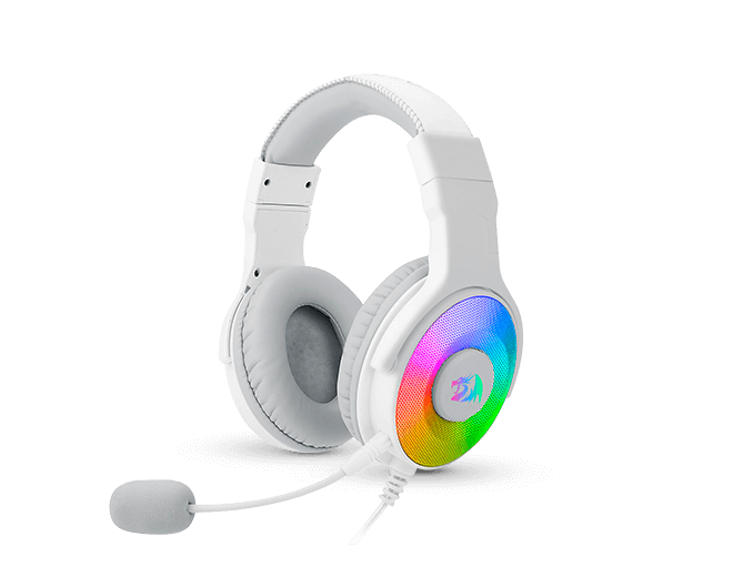 Audífonos Gamer Redragon Pandora H350W RGB Blanco 3.5 mm + USB