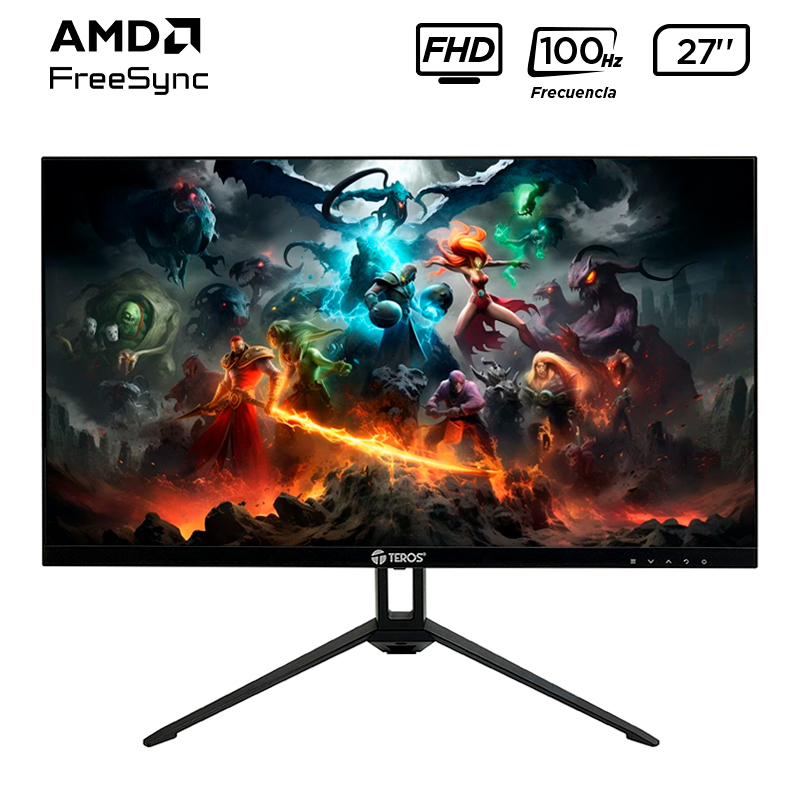 Monitor Teros TE-2712S 27" Plano FHD IPS HDMI VGA