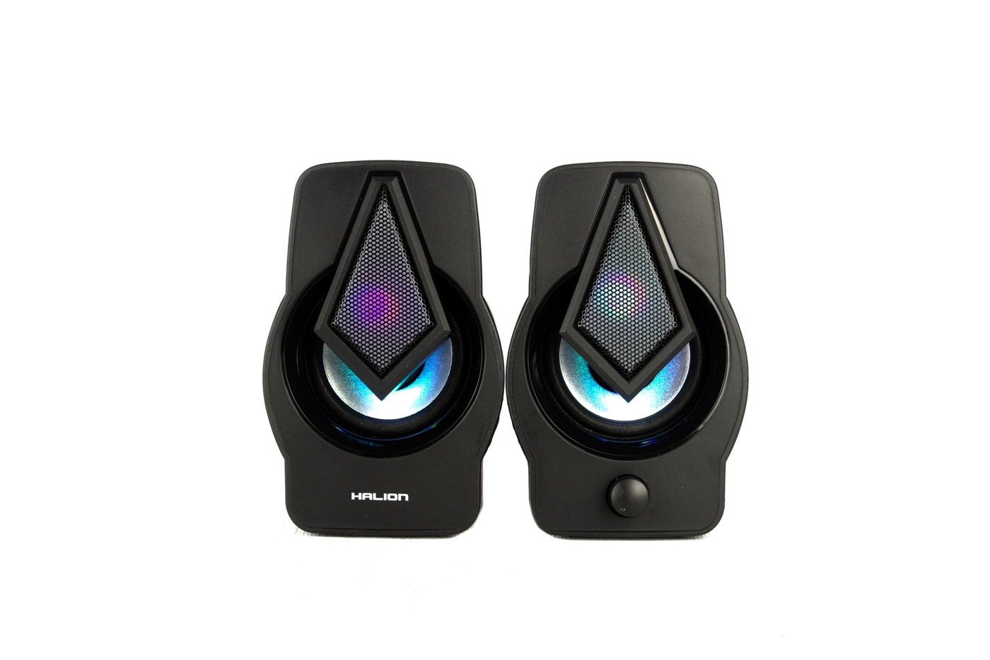 Parlante 2.0 Gamer USB Halion HA-S266 Diamante Gris
