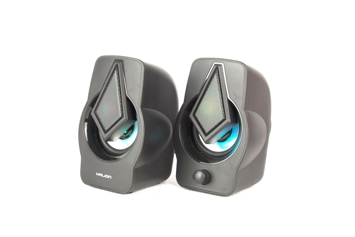 Parlante 2.0 Gamer USB Halion HA-S266 Diamante Gris — foto 2