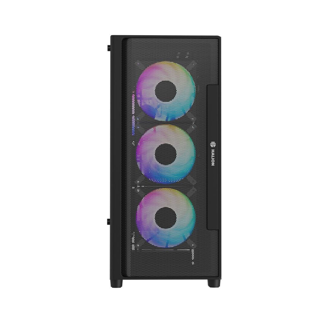 Case ATX Gamer Halion Triton C02 Malla 4x ARGB sin Fuente — foto 2
