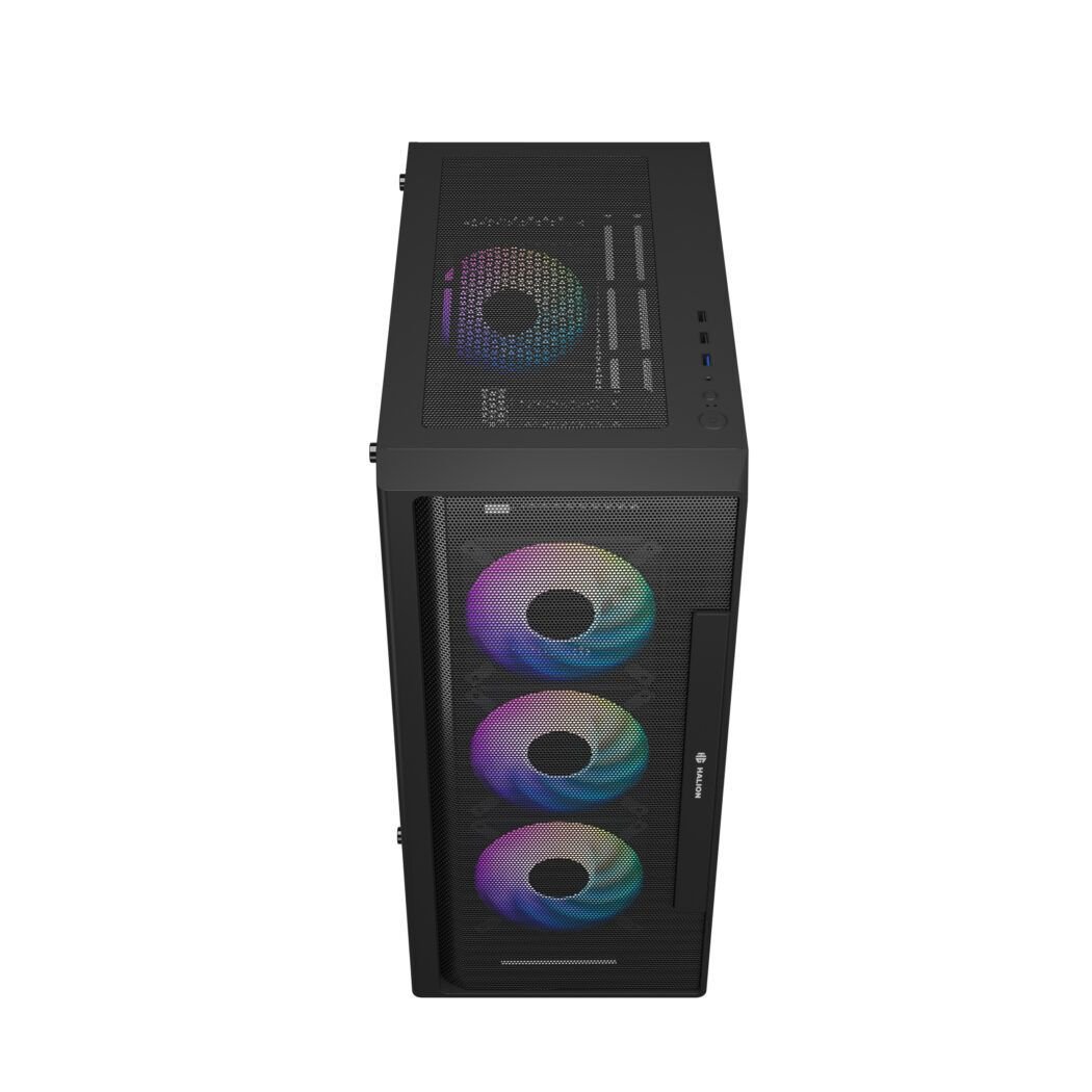 Case ATX Gamer Halion Triton C02 Malla 4x ARGB sin Fuente — foto 4