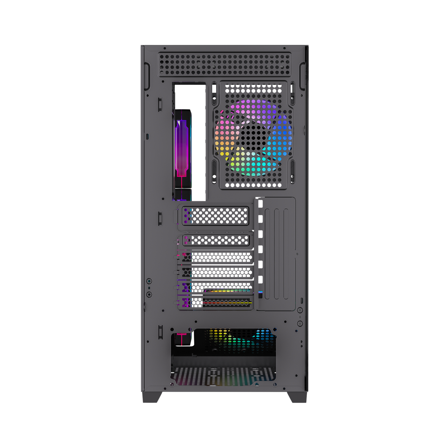 Case ATX Gamer Halion Fish Tank Saturno M05 6x ARGB sin Fuente — foto 3