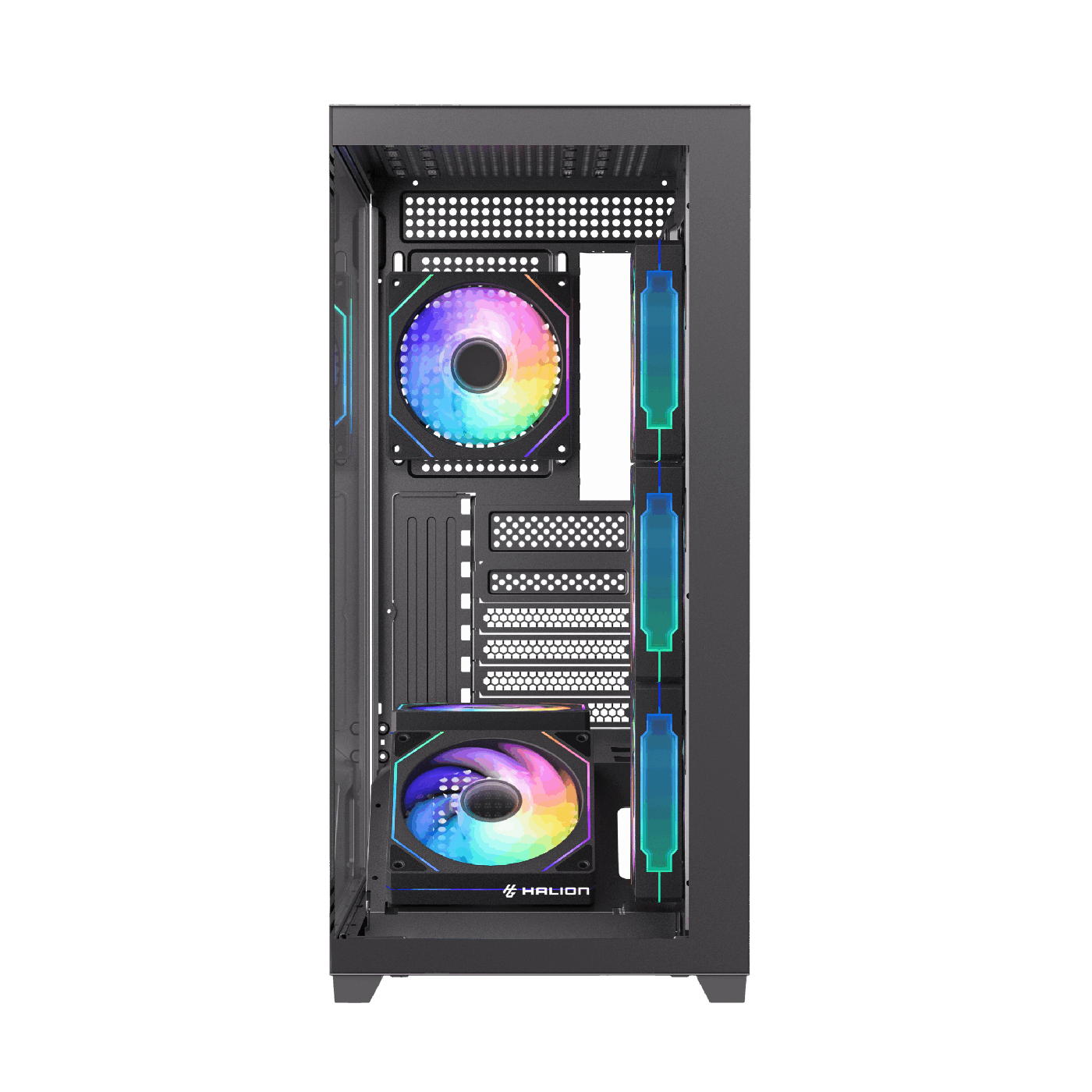 Case ATX Gamer Halion Fish Tank Saturno M05 6x ARGB sin Fuente — foto 5