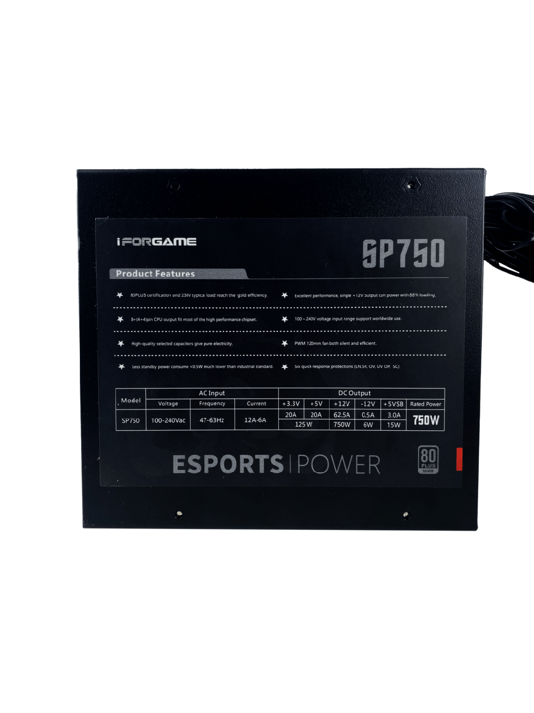 Fuente de Poder Iforgame SP750 APFC 80Plus Silver — foto 2
