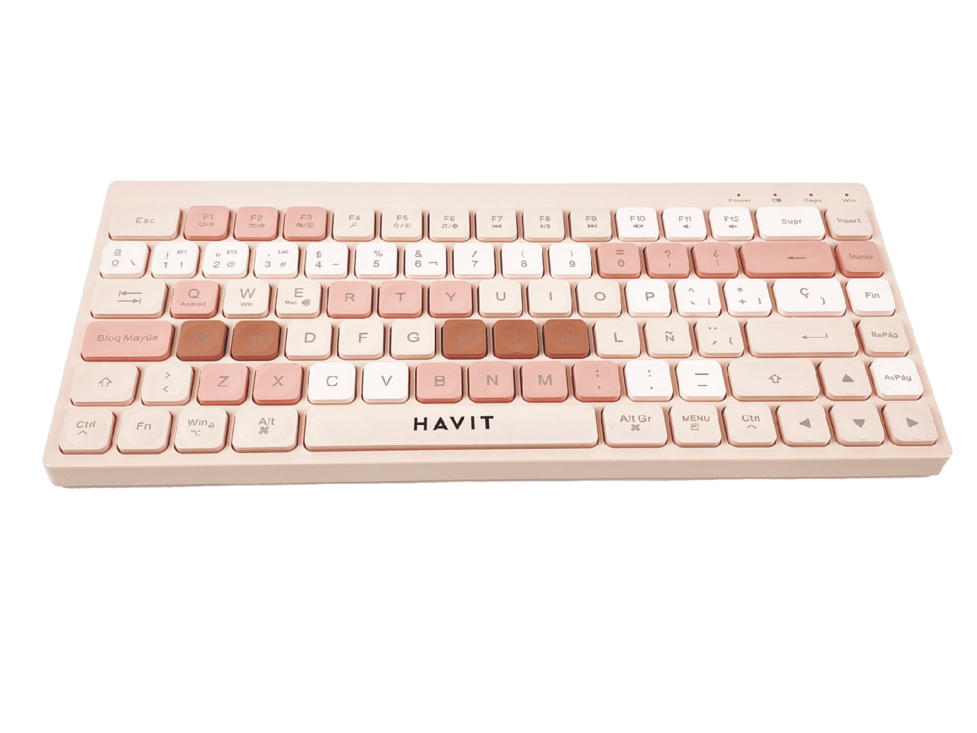 Kit Office Inalámbrico Havit KB831WB-SP Rosa 85 Keys — foto 5