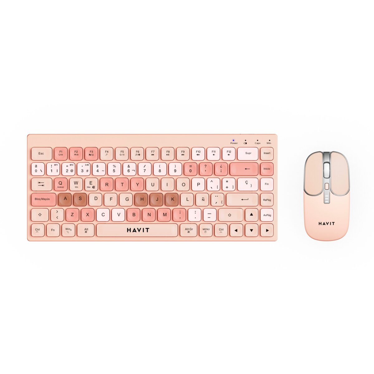 Kit Office Inalámbrico Havit KB831WB-SP Rosa 85 Keys