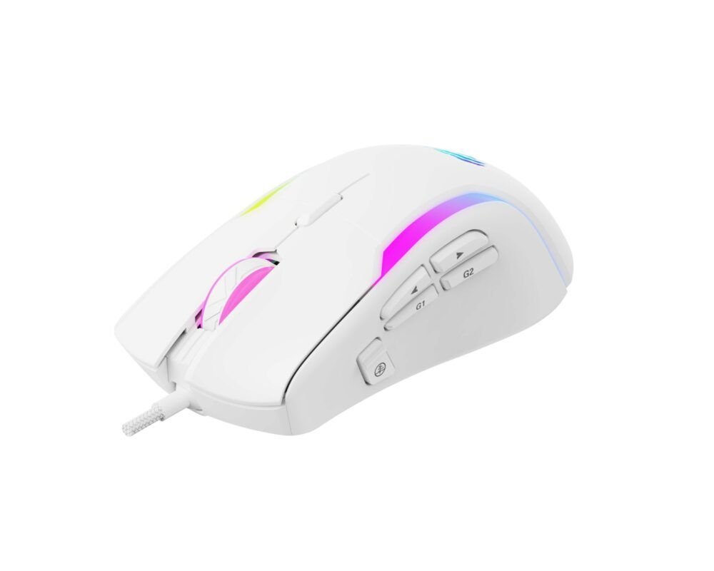 Mouse Gamer USB Havit MS1033 Blanco Programable 8000 DPI RGB — foto 5