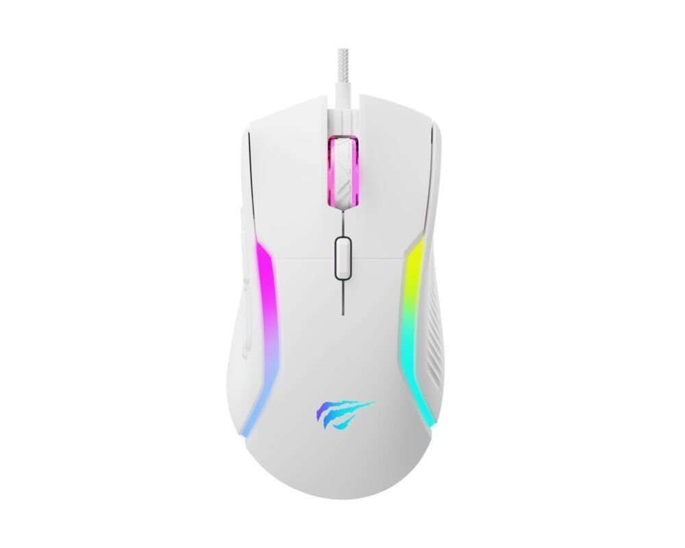 Mouse Gamer USB Havit MS1033 Blanco Programable 8000 DPI RGB