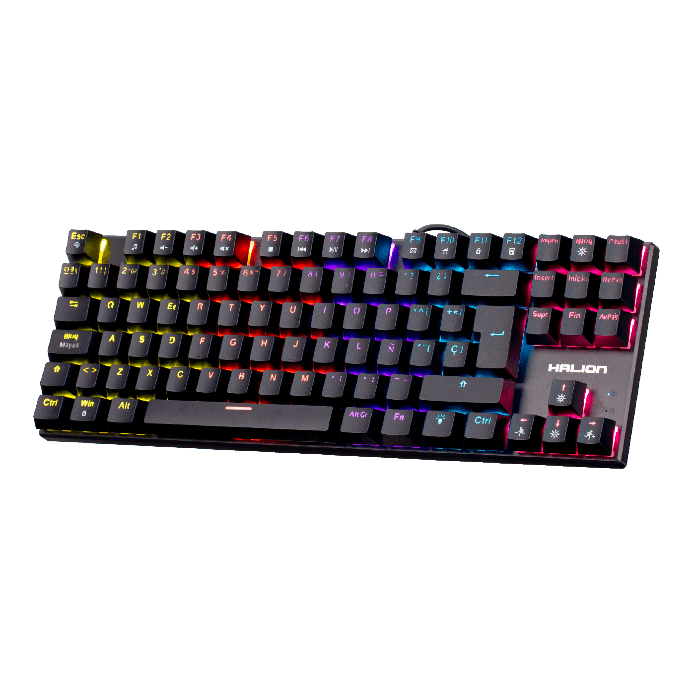 Teclado Mecánico Halion Comanche 88 KM202 88 Teclas Rainbow Red Switch — foto 2