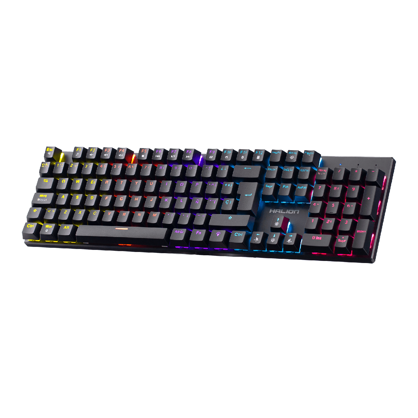 Teclado Mecánico Halion Comanche 105 KM203 105 Teclas Rainbow Red Switch — foto 2