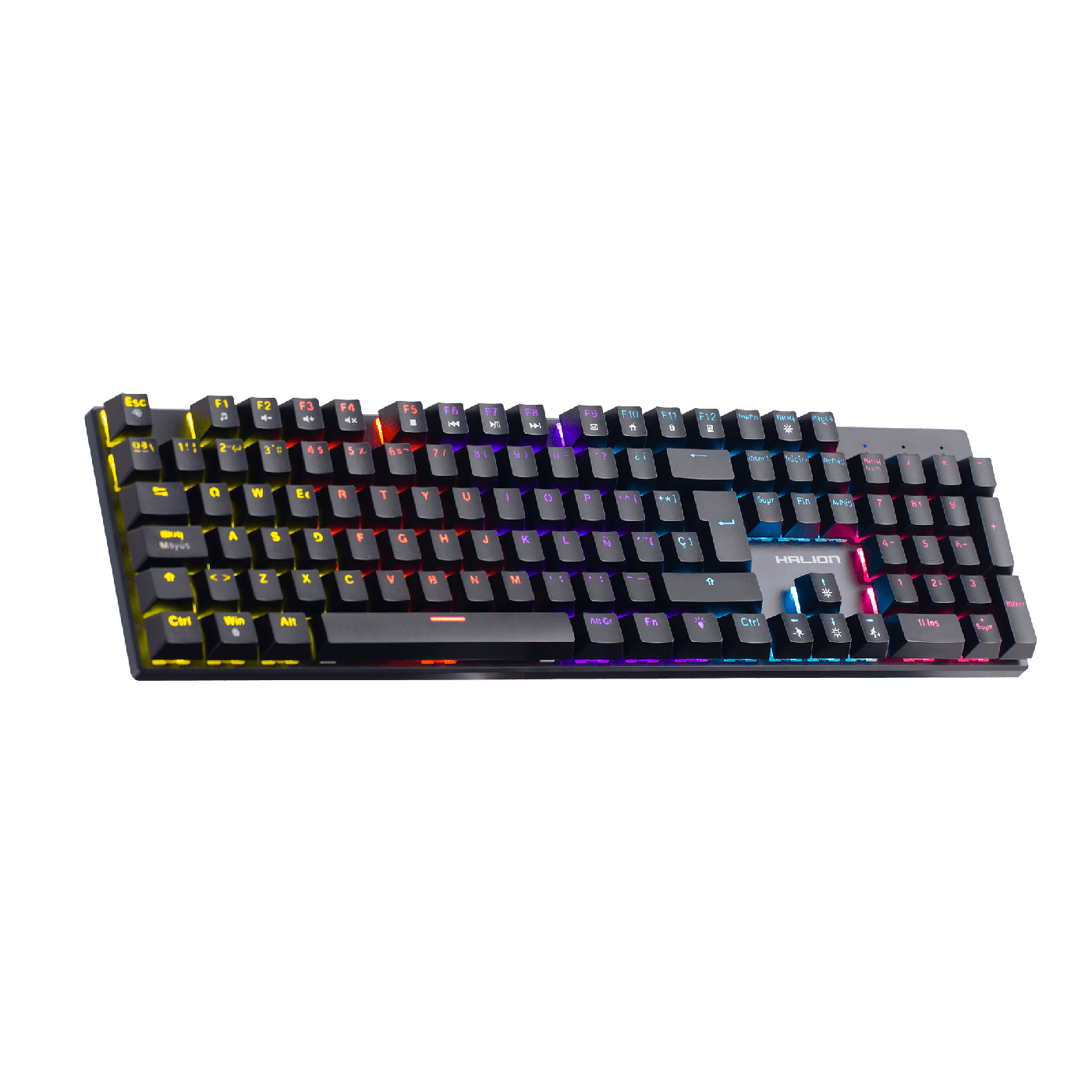Teclado Mecánico Halion Comanche 105 KM203 105 Teclas Rainbow Red Switch — foto 3