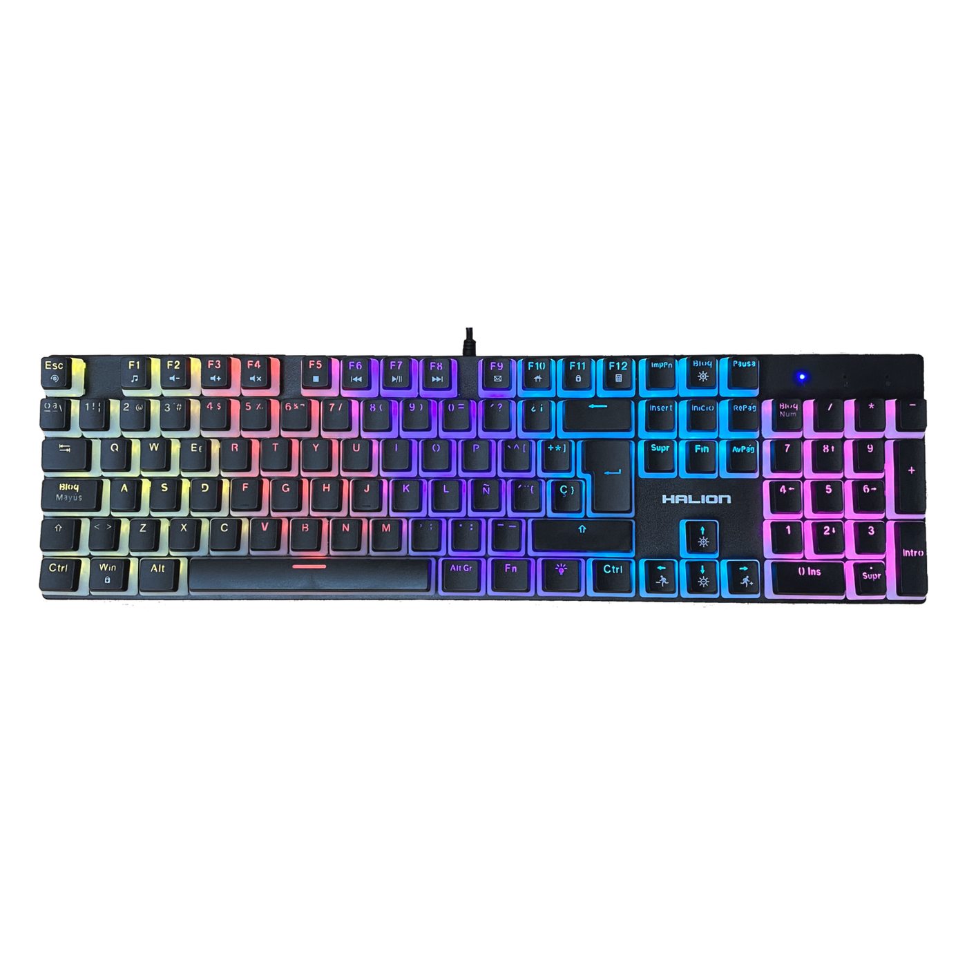 Teclado Mecánico Halion Asgard HA-KG941 Pudding Keys Rainbow